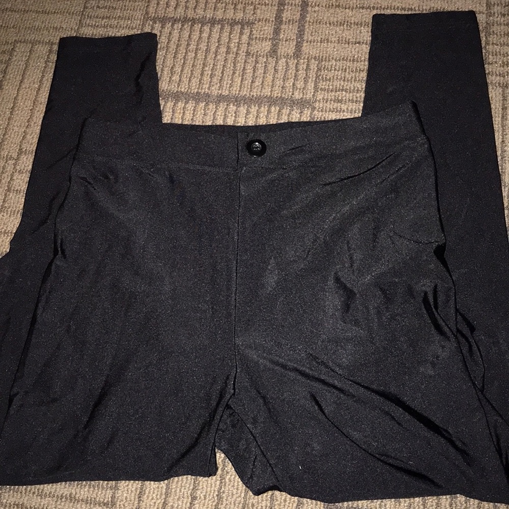 Faux Button Waist Leggings